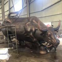 Height 180cm Vivid Bronze Bull Sculpture Outdoor Landscape Statues