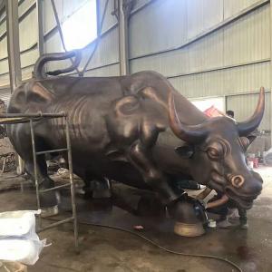 China Height 180cm Vivid Bronze Bull Sculpture Outdoor Landscape Statues supplier