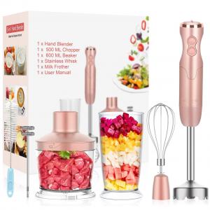 China FDA Electric Hand Held Food Blenders 600W 800W Pink Hand Blender supplier