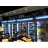 Automatic Defrost Commercial Glass Door Beverage Cooler For Supermarket With
