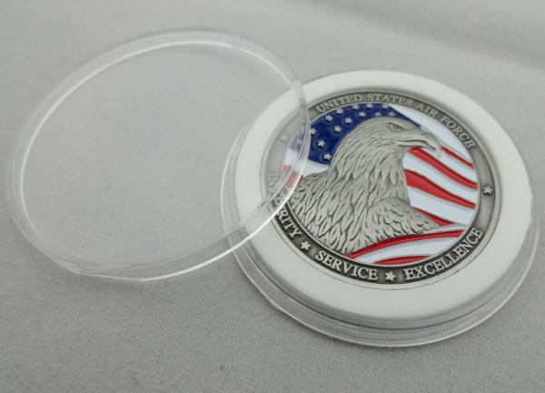 Zinc alloy Metal Double Sided Air Force Coin / Personalized Eagle Coin with