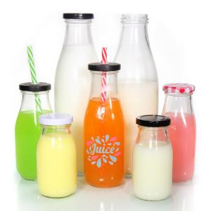 Transparent Glass Milk Containers Chili Sauce Glass Bottle 8oz 12 oz