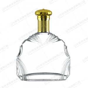 China 750ml 700ml 500ml Classic Transparent Rum Whiskey Pine Spirits in Irregular Frame Bottles supplier
