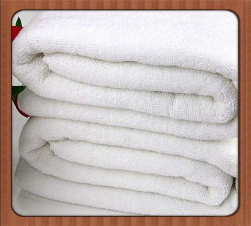 Egyptian Cotton Customized Embroidery Logo White Luxury Hotel Bath Towels
