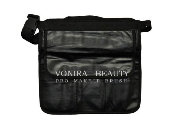 Professional PU Leather Makeup Brush Artist Waist Bag With Belt Strap