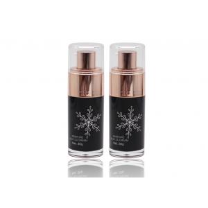 30ml Black Coating Inside Airless Spray Bottle With White Snowflake Screen Printing