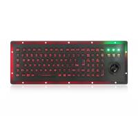 China Industrial Metal Backlit USB Keyboard With 25mm Optical Trackball For Outdoor Application on sale