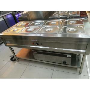 Stainless Steel 8 Pans Bain Marie with Under Shelf 1500*700*800mm