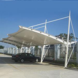 China Q235 PVDF Tension Membrane Structure 0.6mm Roof Punching White supplier