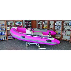Semi - FRP Inflatable RIB Boats Tube 3.3 Meter Length Pink Color