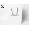 China White Personalized Paper Gift Bags With Handles , CMYK Paper Shopping Bags With Logo wholesale