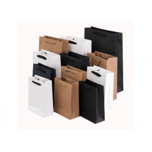 China Printed Retail Flat Handle PMS Kraft Paper Shopping Bags supplier