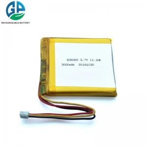 Ul Certified 606060 Rechargeable Li Polymer Battery 3.7v 3000mah