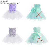 China Party Girls Princess Dress Zipper Closure Round Neck Printed Pattern on sale
