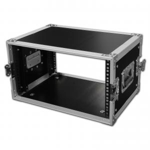 China Customized Lighting Rack Flight Case , Black Moving Portable Rackmount Case supplier