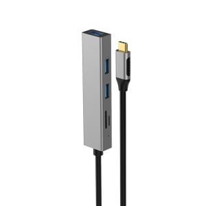China USB3.0 Type C Multi Port 5 In 1 HUB With SD TF Card Reader Combo wholesale
