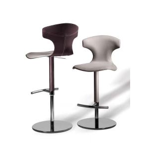 China Adjustable Stylish Bar Stools Modern White Minimalist SS Base For Casual Entertainment Area supplier