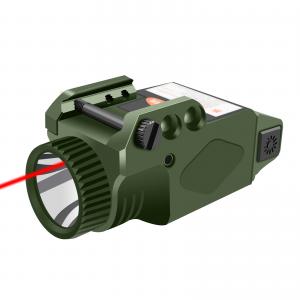 IPX4 Red Shotgun Laser Sight Flashlight Combo With Tactical 500 Lumen