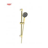 China Brushed Golden Shower Head Vertical Slide Bar SUS304 3 Function on sale
