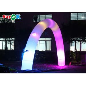 PVC Inflatable Archway Door Decors Santa Built In LED Lights Tethers Stakes Yard Lawn Patio Indoor