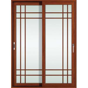 China White, red wood 2.0mm profile thickness aluminum sliding glass doors for study room supplier