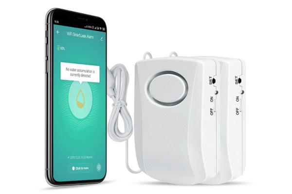 Alarma 115G inalámbrico del sensor del agua de Smart del ABS para el cuarto de baño de la cocina