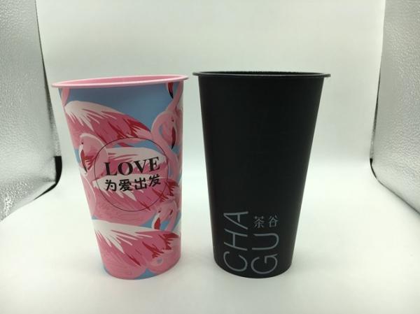 3D Lenticular Printed Plastic Cups With Lid And Red Heart Stopper Water Mug