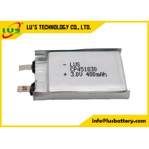 Ultra thick 480mAh Battery for Massager Primary Lithium Batteries 3V Soft Battery 480mAh CP451830 for E-call system