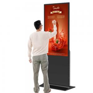 China Floor standing digital signage 43 49 55 inch android video lcd advertising player kiosk vertical totem supplier