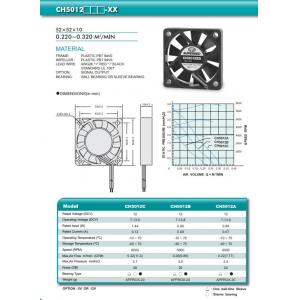 Cheng Home Plastic PBT 94V0 52x52x10mm 12v Server Fan