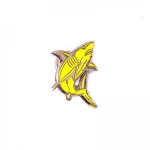 China Custom Size Fish Lapel Pins , Soft Enamel Embossed Metal Badges For Art supplier