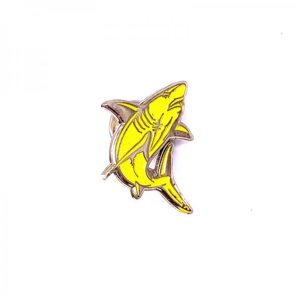 Custom Size Fish Lapel Pins , Soft Enamel Embossed Metal Badges For Art