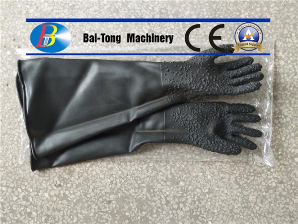 Black Color Sandblast Cabinet Gloves Durable For Manual