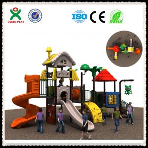 Children Playground With Spiral Slides and Climbing Frame QX-015B
