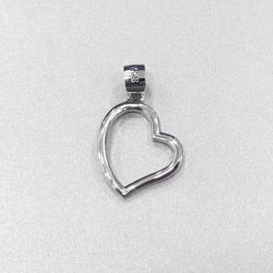 China Wedding Sterling Silver Heart Pendant / Solid Silver Pendant Without Stone supplier