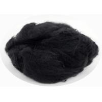 China Nonwoven Black 3D Regenerated Polyester Fiber 51mm Good Elongation Rate Low Defects on sale