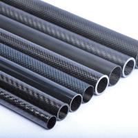 China Light Heavy 100% 3K Carbon Fiber Tube High Pressure Resistant  High Strength on sale