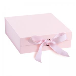 160x120cm Ribbon CMYK Pink Magnetic Gift Card Boxes For Friends