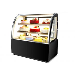 Curved Glass Cake Display Chiller Commercial Bakery Showcase Counter