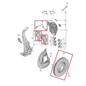 For Bentley Bentayga Front & Rear Brake Pads & Rotors Set OEM 4M0615301AJ 4M0615301AR 4M0698151AE 4M0698151AK 4M0615121R 4M0615121S