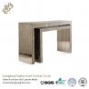 Elegant Crystal Veneer Compact Glass Mirrored Console Table For Hotel Lobby