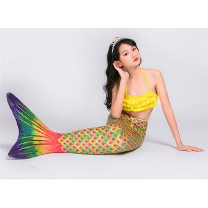 China Spandex Material Childrens Mermaid Tails , Realistic Mermaid Tails For Kids supplier