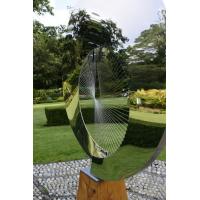 China Mirror Polished Contemporary Round Outdoor Metal Art Sculpture For Garden on sale