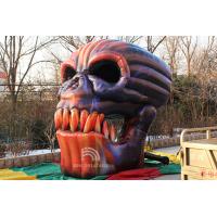 China Giant Inflatable Skull Entrance Halloween Decoration Inflatable Devil Skeleton Skull Head For Club Party on sale