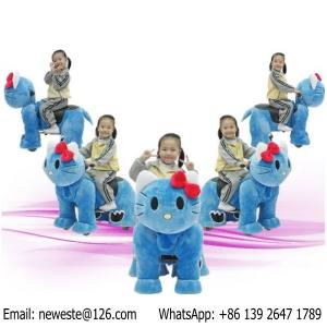 India Singapore Small Size Motorized Plush Electric Walking Toys Stuffed Animal Cars Rides