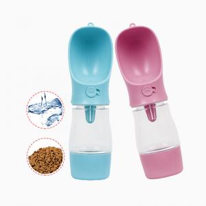 2 In 1 Pet Water Bottle Dispenser Dog Luxury Outdoor Portable One Button Control