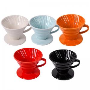 China Custom Colored Coffee Drip Filter Cup Pour Over Coffee Maker V60 supplier