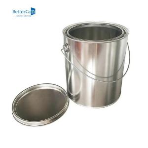 China Empty 1 Gallon Metal Paint Cans Paint Jars With Lid / Metal Carry Handle supplier