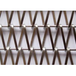 6mm Divider Spiral Mesh Belt Wall Cladding Woven Metal Mesh Fabric