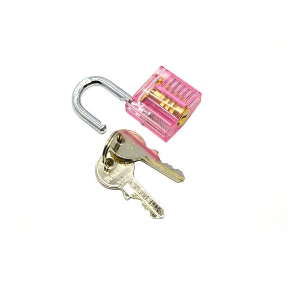 China Mini-version Transparent Pink Practice Lock Locksmith Tools wholesale